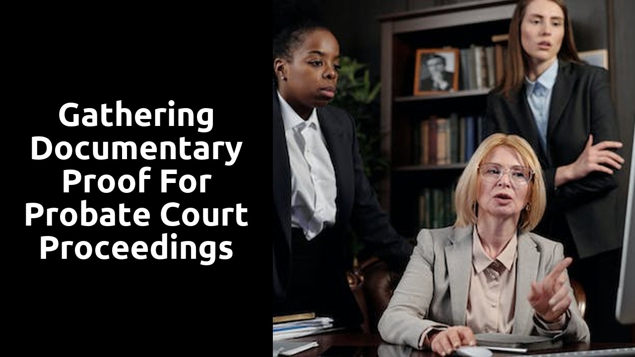 Gathering documentary proof for probate court proceedings