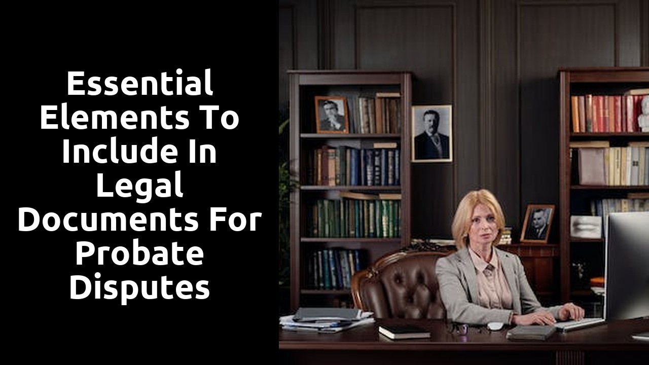 Essential elements to include in legal documents for probate disputes